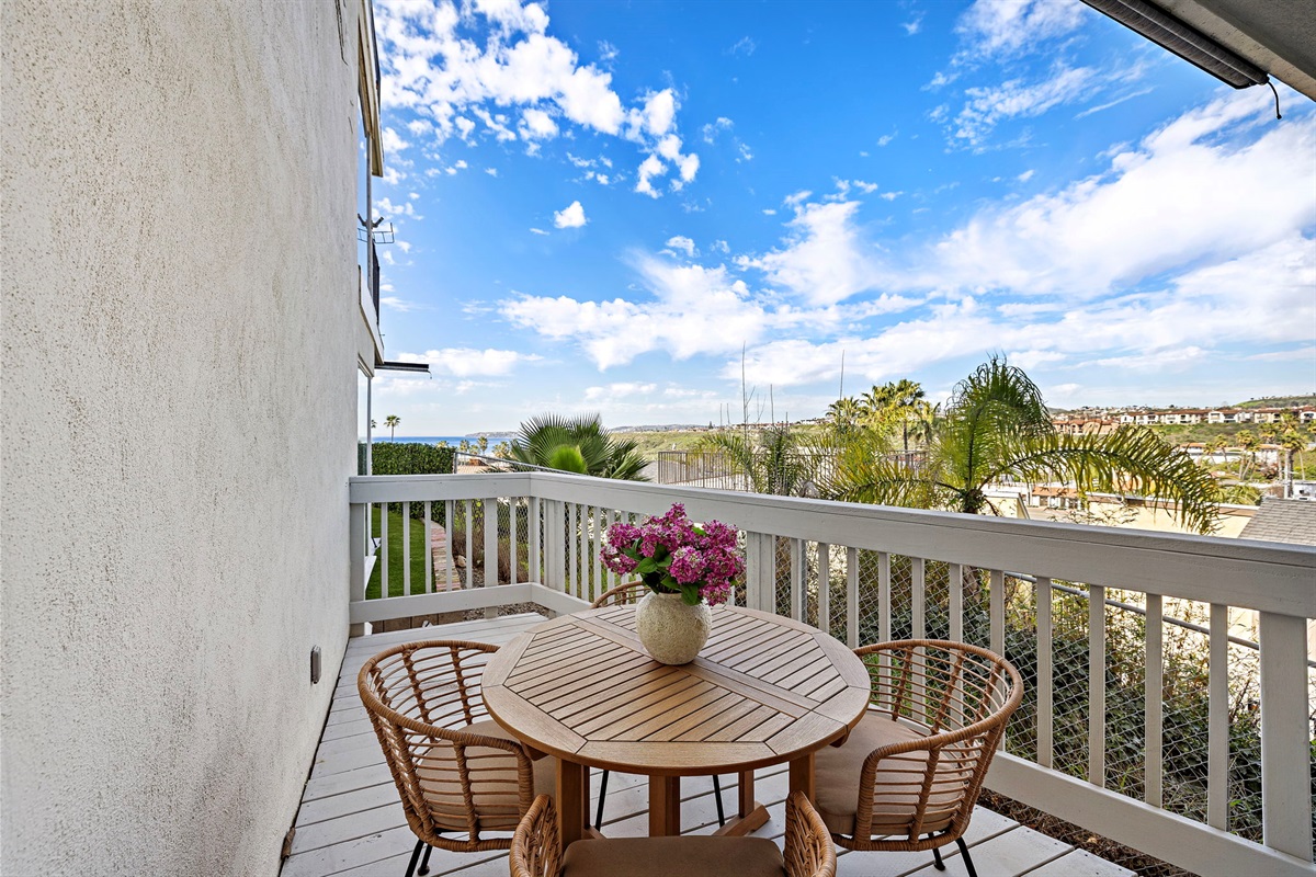 Private deck perfect for morning coffee or sunset drinks while taking in the ocean views