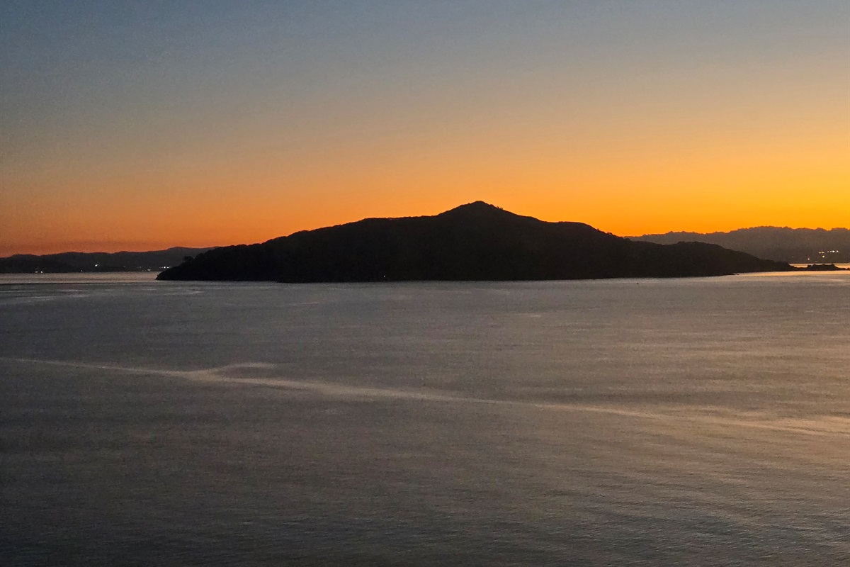 Angel Island it's beautiful in different ways every minute of the day. 