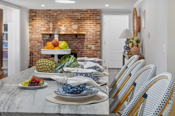 Dining area set for shared meals and memorable moments together.