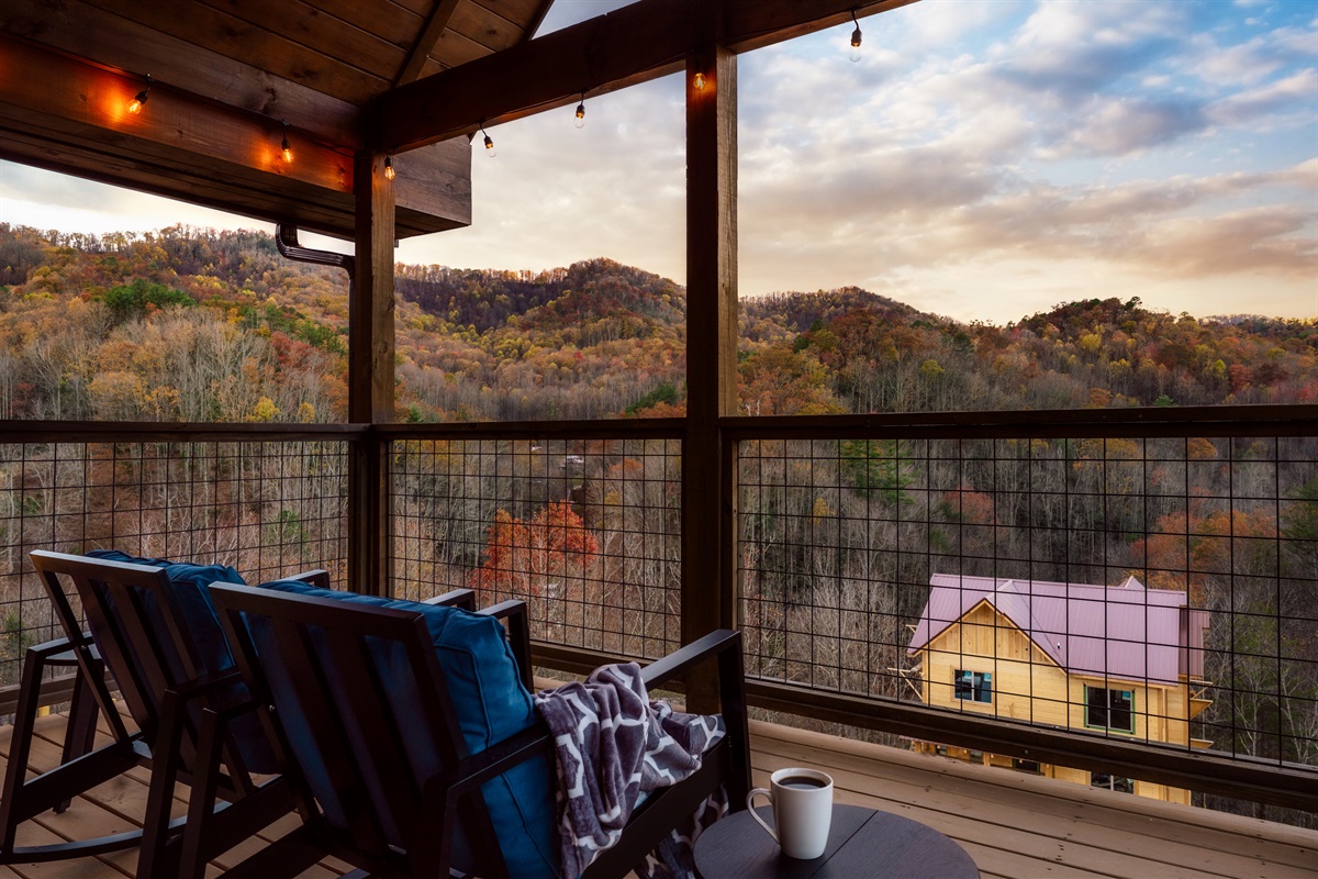 Bedroom 3 private deck & views