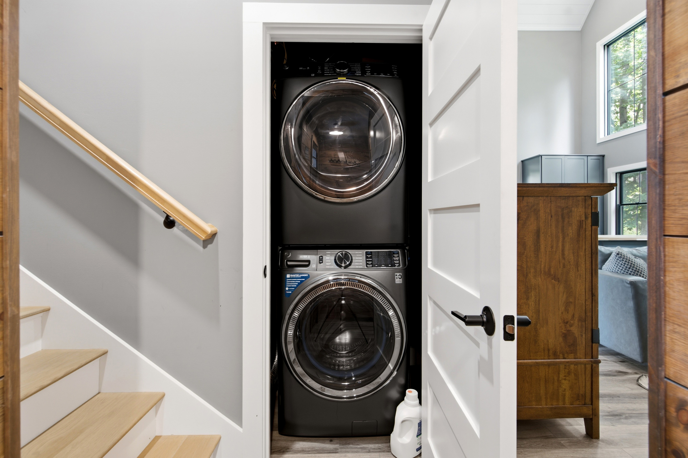 A washer and dryer make it easy to keep clothes and essentials fresh throughout your stay.