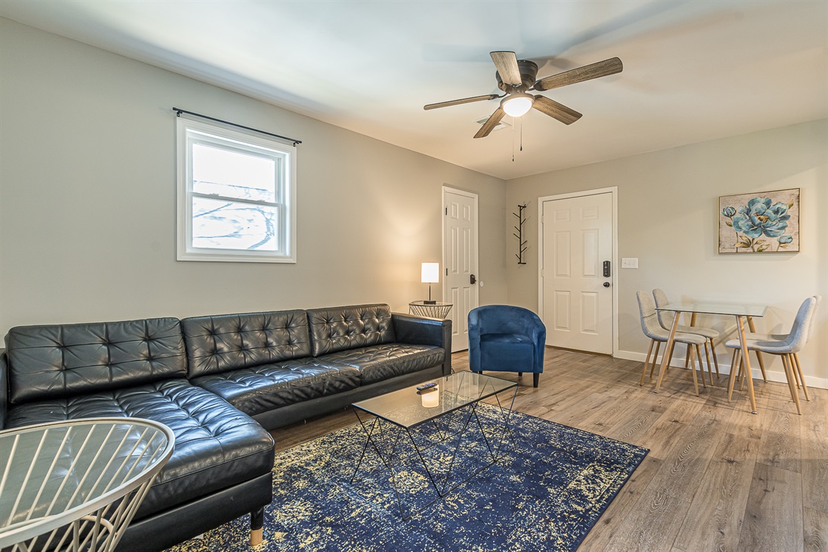 Catch up on your favorite shows on the large sectional