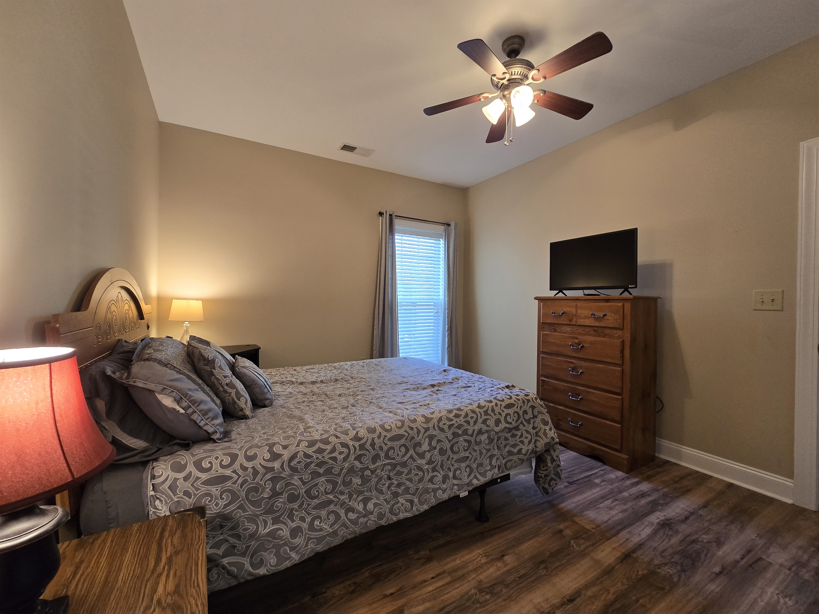 Queen Suite Dresser Storage and TV