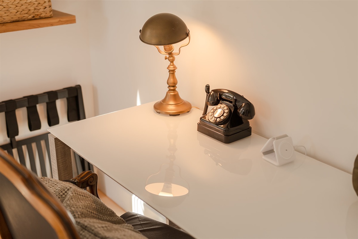 Comfortable Writing Desk in the Green Lady Suite