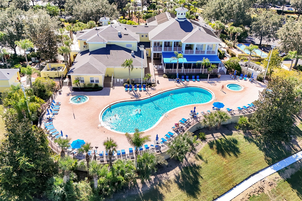 Bird's eye view of the club house