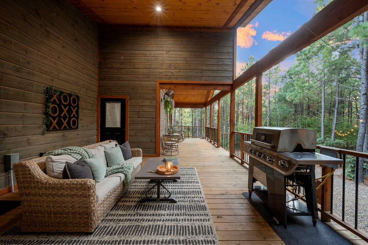 🔥 Cozy chats, grilled feasts, and forest breezes