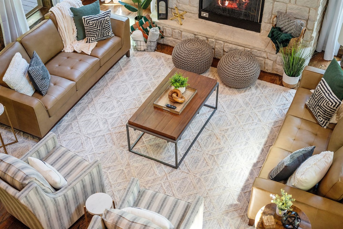 Curl up with a book or enjoy movie night in a warm, inviting atmosphere.