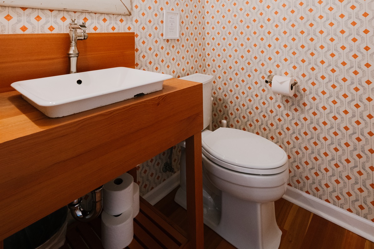 Farmhouse Half Bathroom, main floor. 