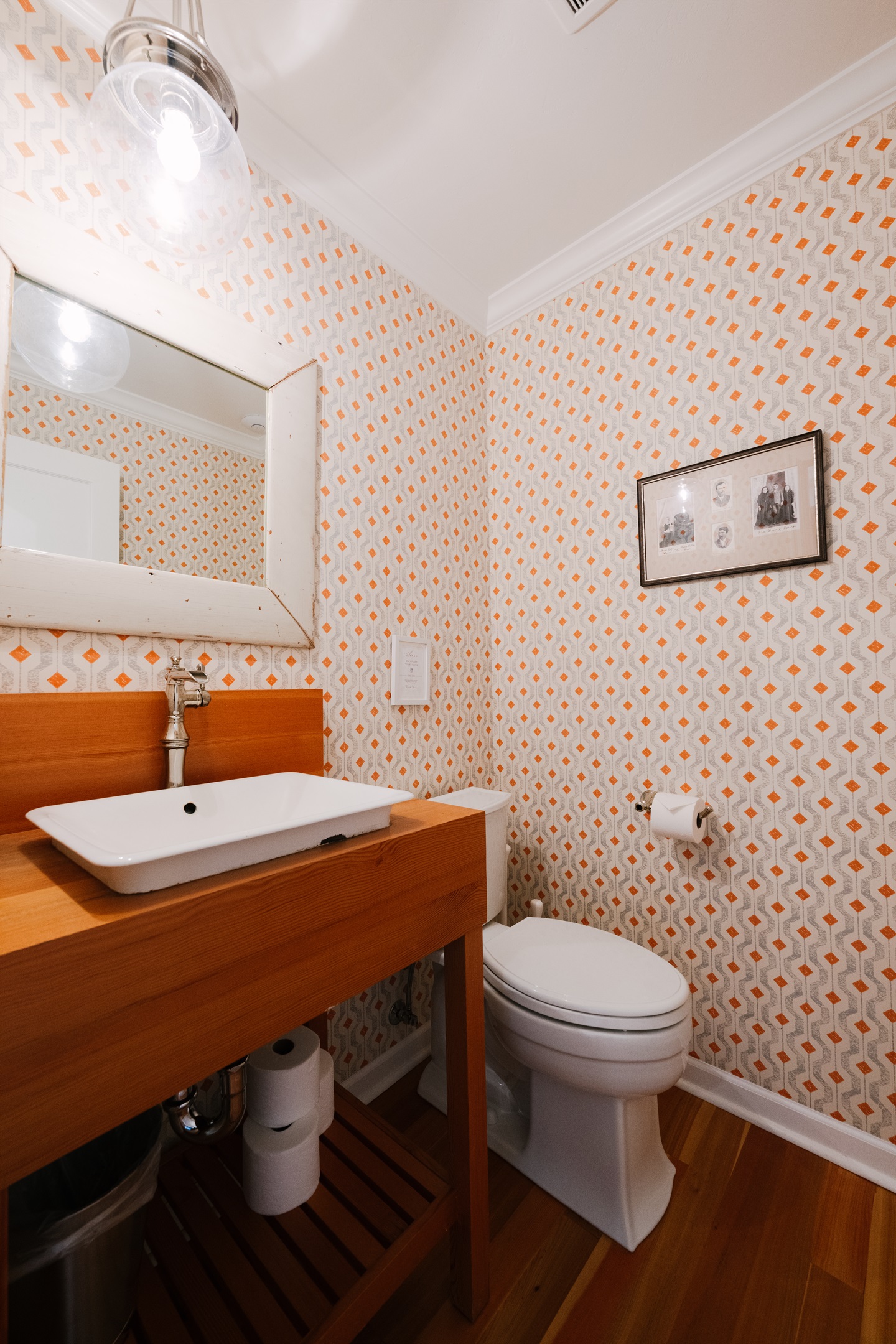 Farmhouse Half Bathroom, main floor. 