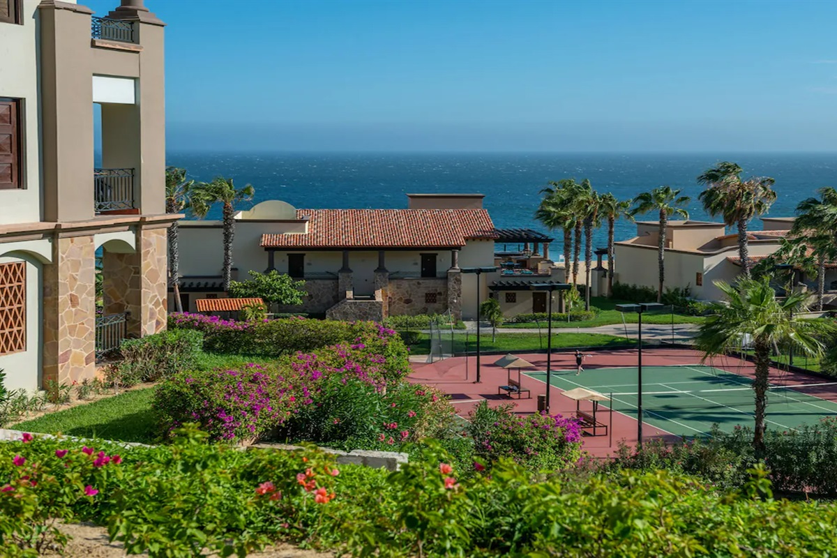 Tennis at Pueblo Bonito Sunset while staying at Montecristo, Vacation Travel Exclusives