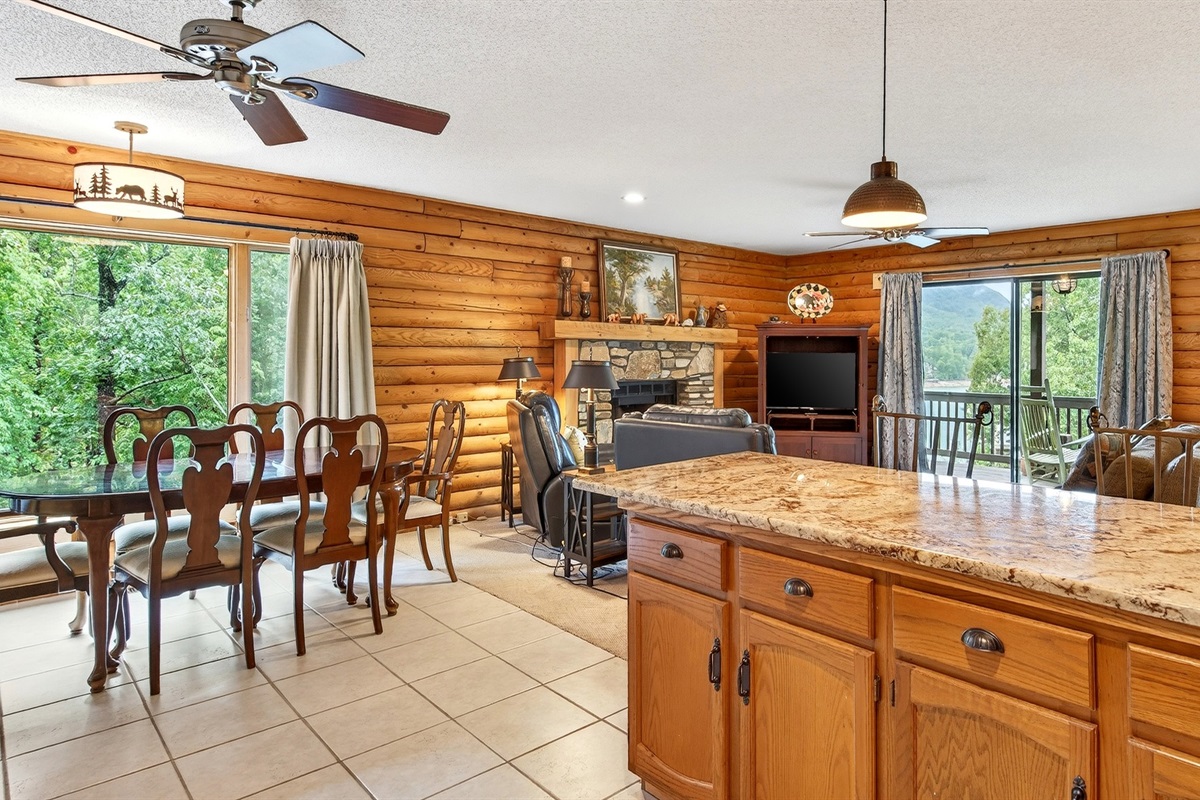 Open concept floor plan