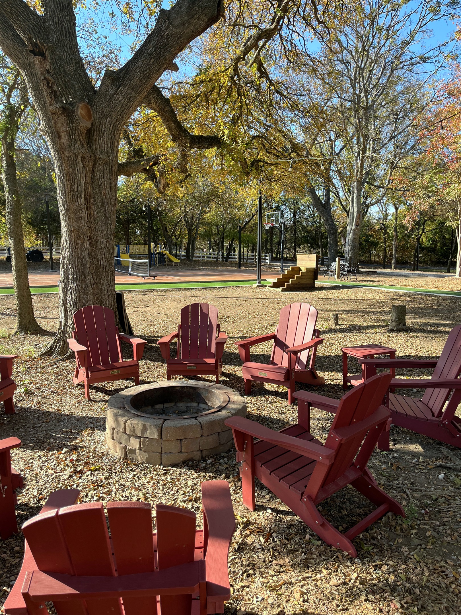 Multiple outdoor game options keep everyone entertained