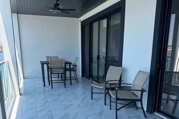 Ceiling fan on the balcony