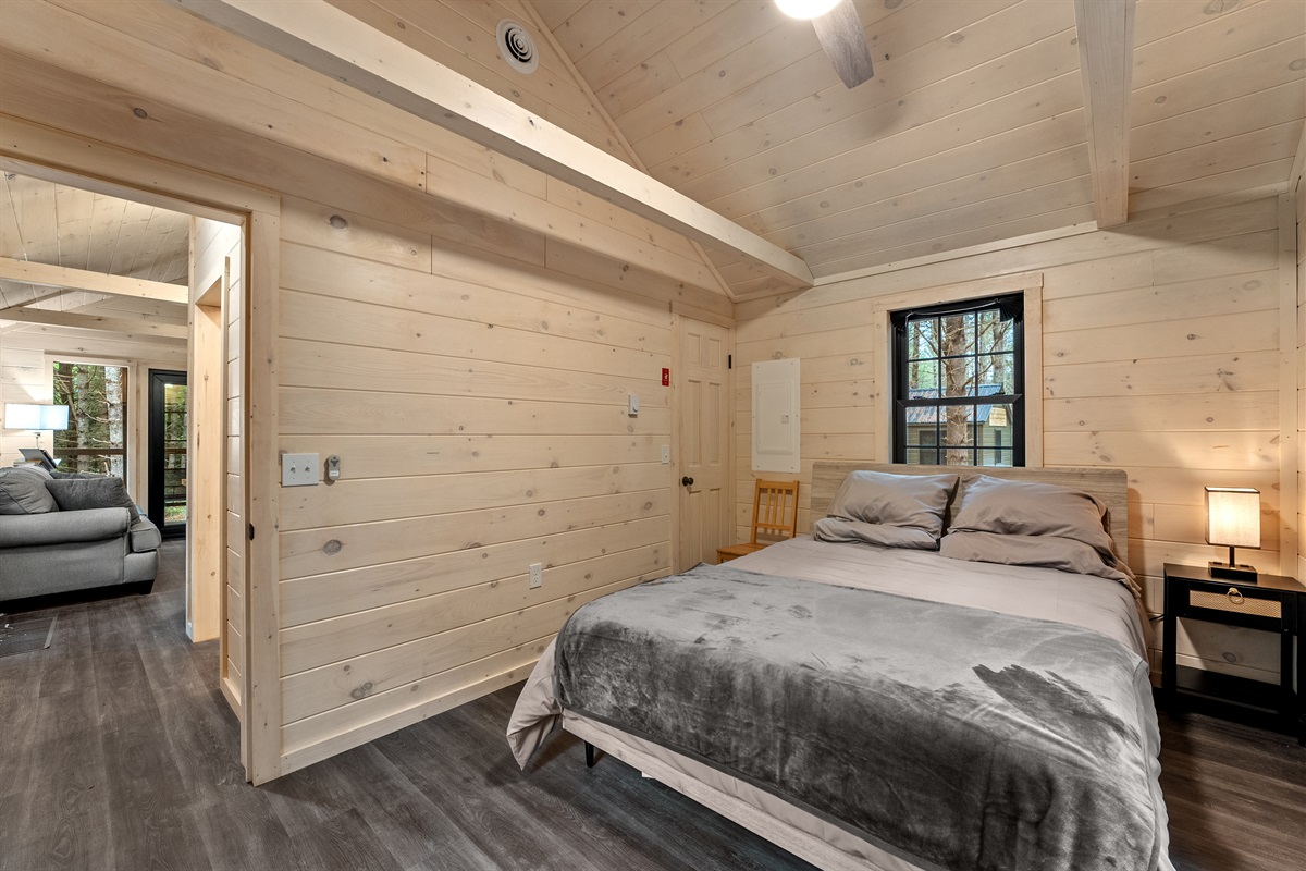 Private bedroom down the hall from living room
