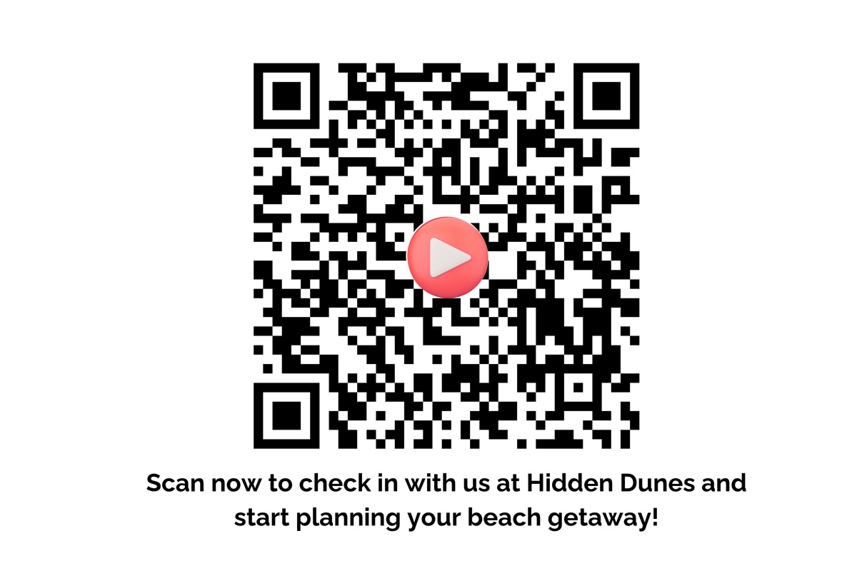 Scan now to check in with us at Hidden Dunes and start planning your beach getaway!