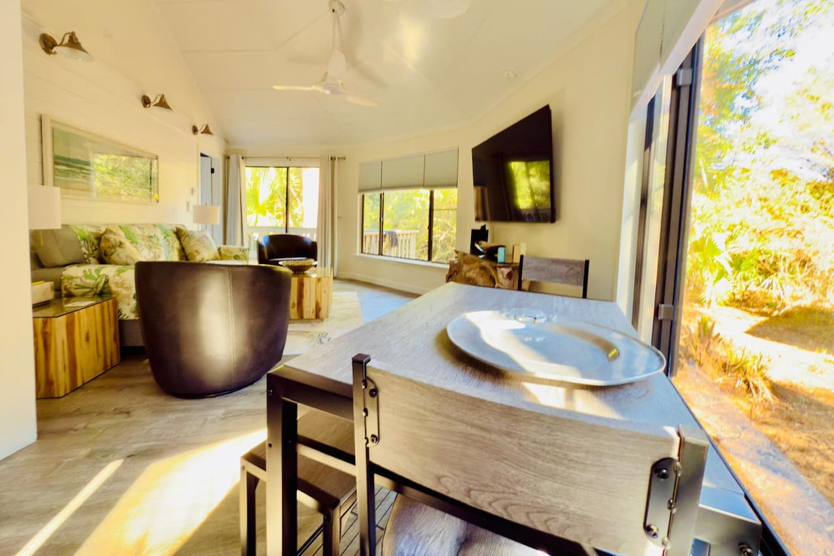 Dining table by the windows