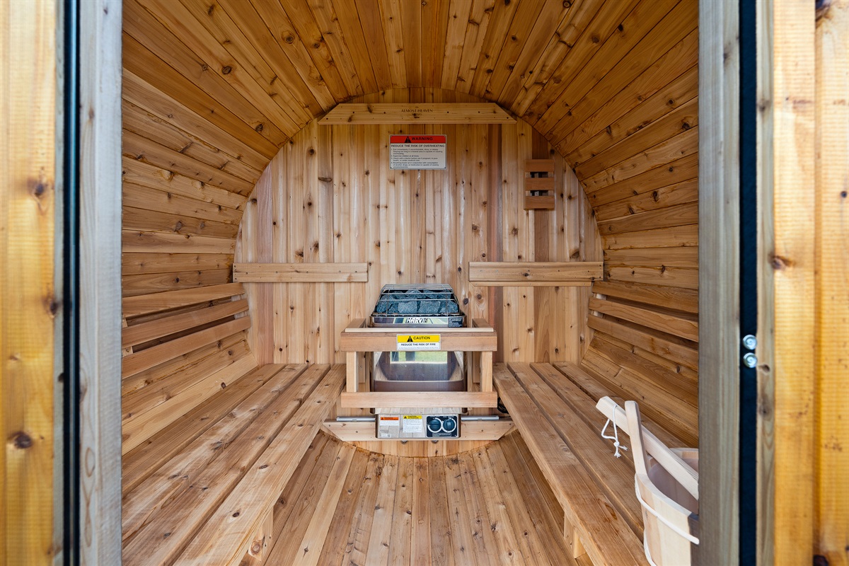 Enough room to comfortably sit 3-4 people at a time.