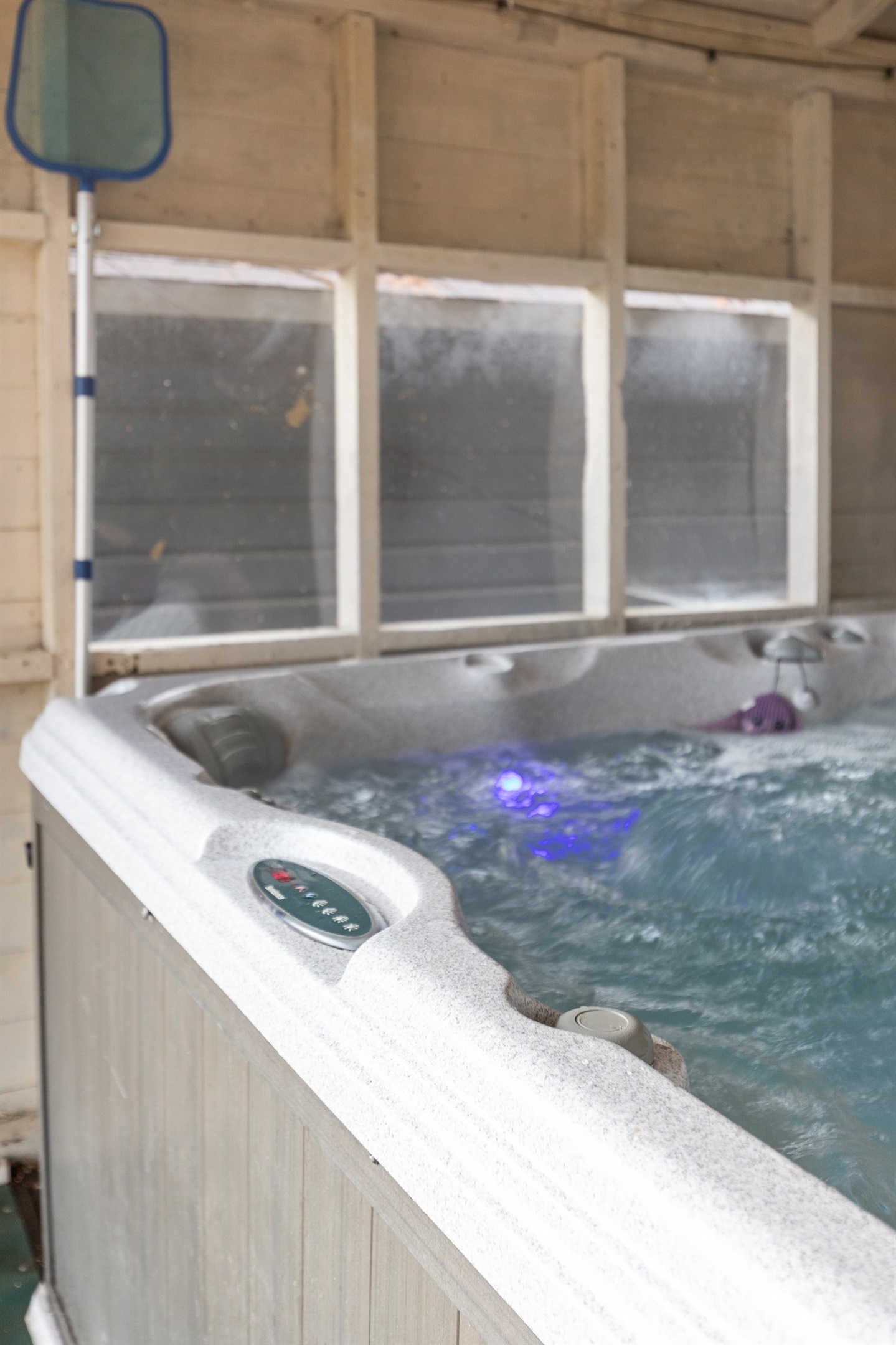 End your day with a relaxing soak in the hot tub—peaceful, private, and inviting.