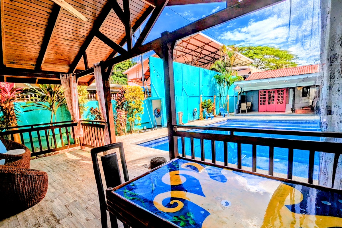 Patio with Pool view