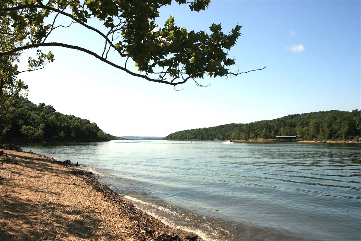 Nothing beats a day by the water, surrounded by trees and clear skies.