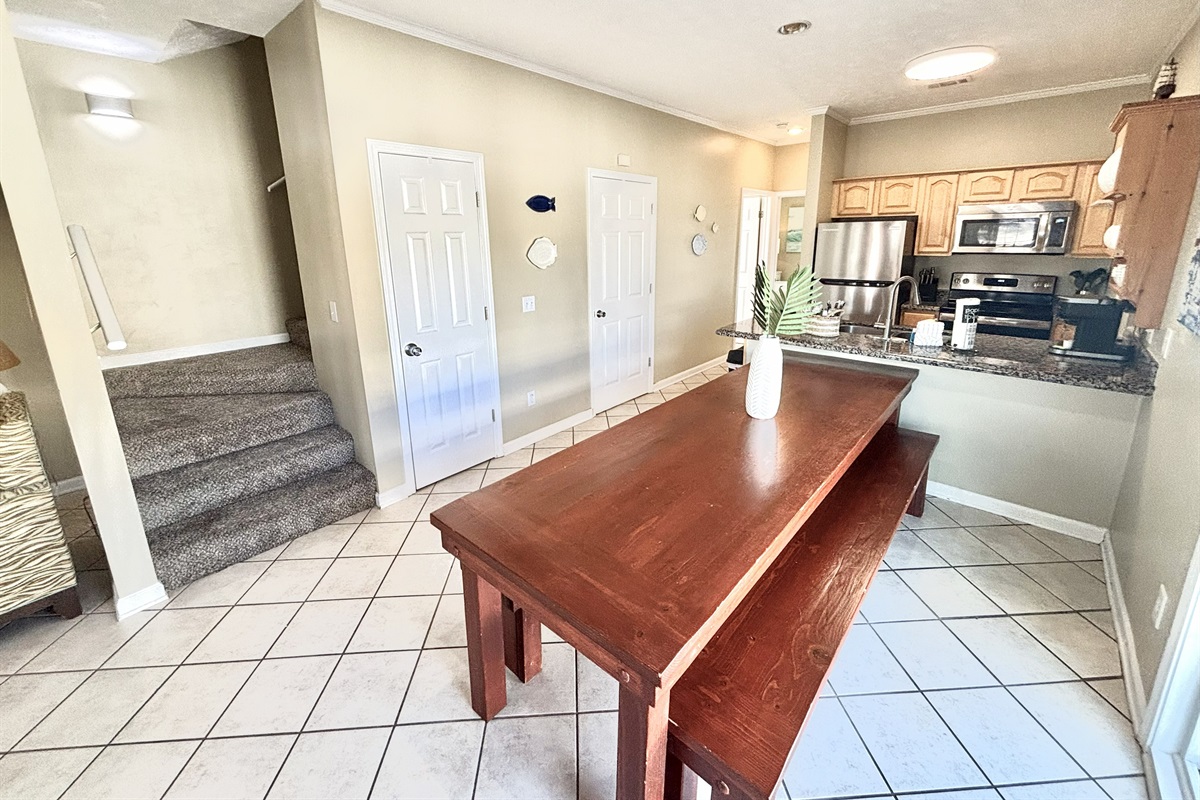 Custom-built dining table