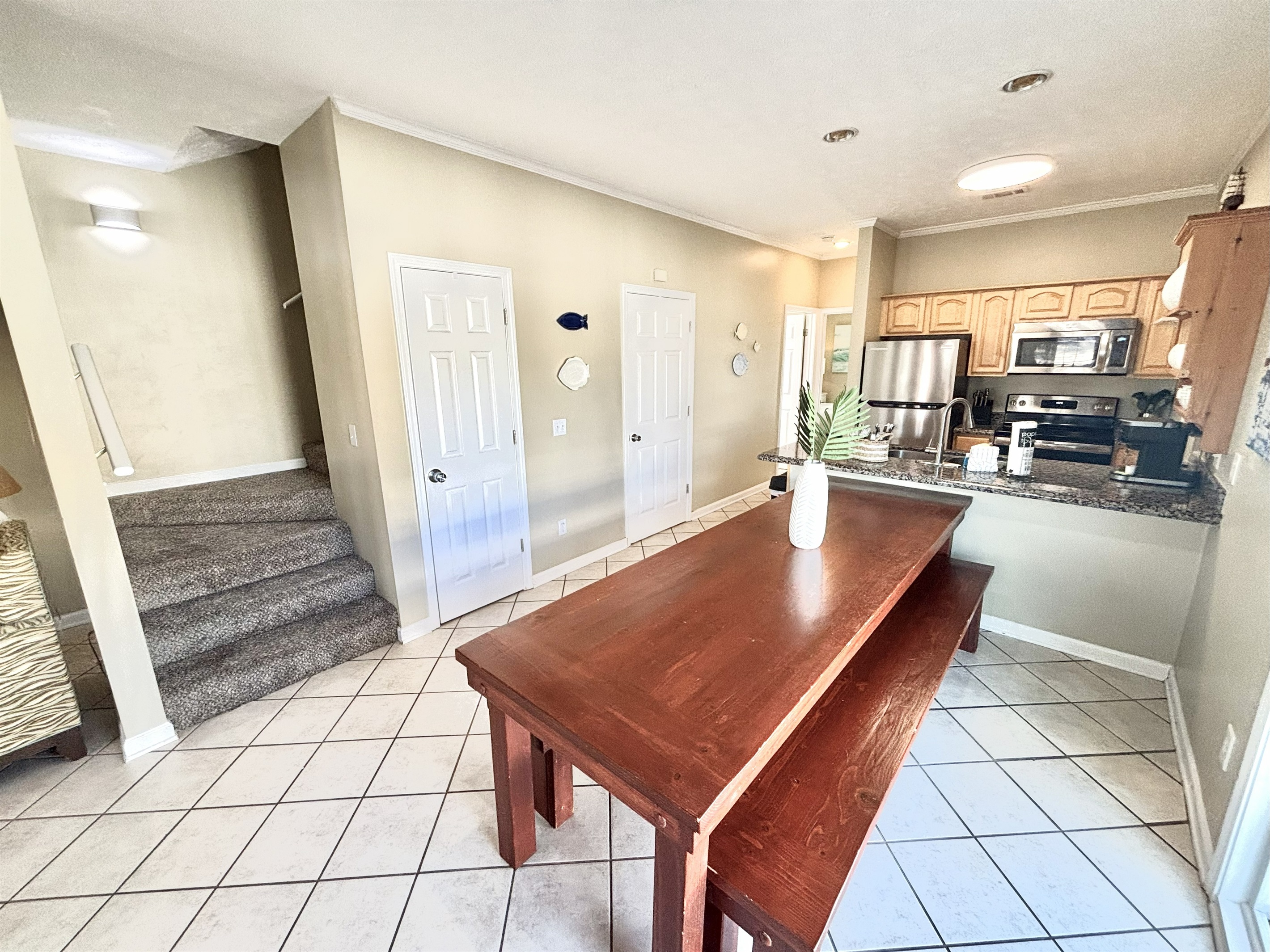 Custom-built dining table