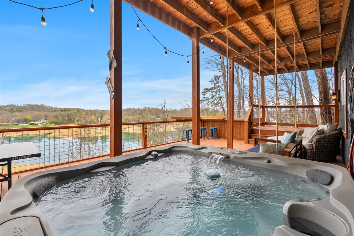 Beautiful views from the hot tub