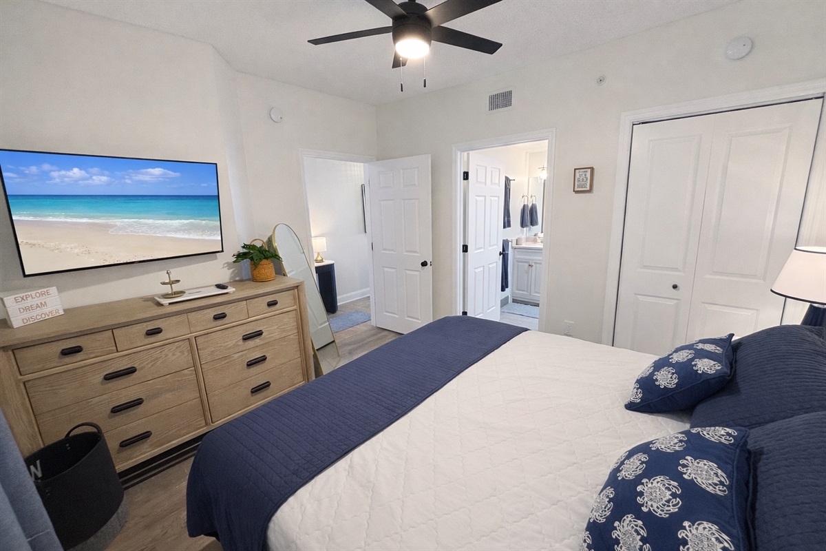 Master bedroom with ensuite bathroom