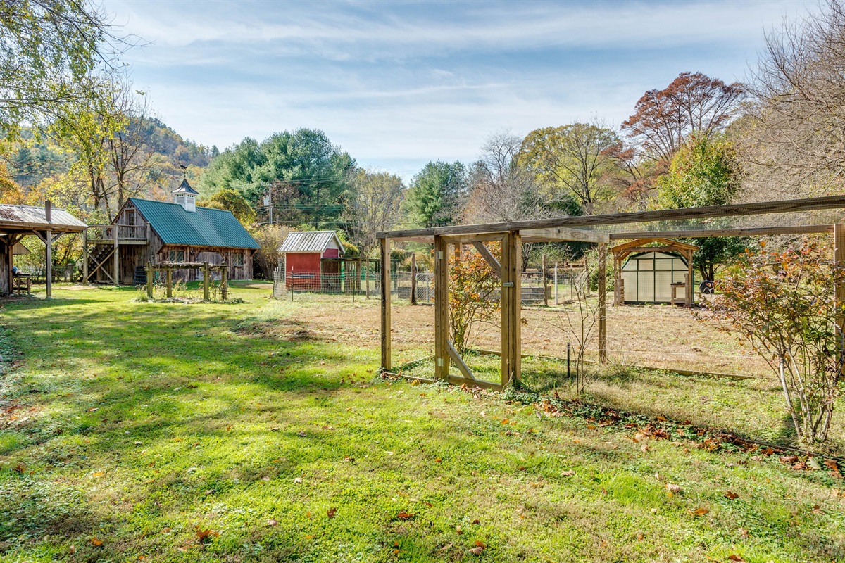 The property is well tended by our gardner & has flower beds, blueberries, herbs