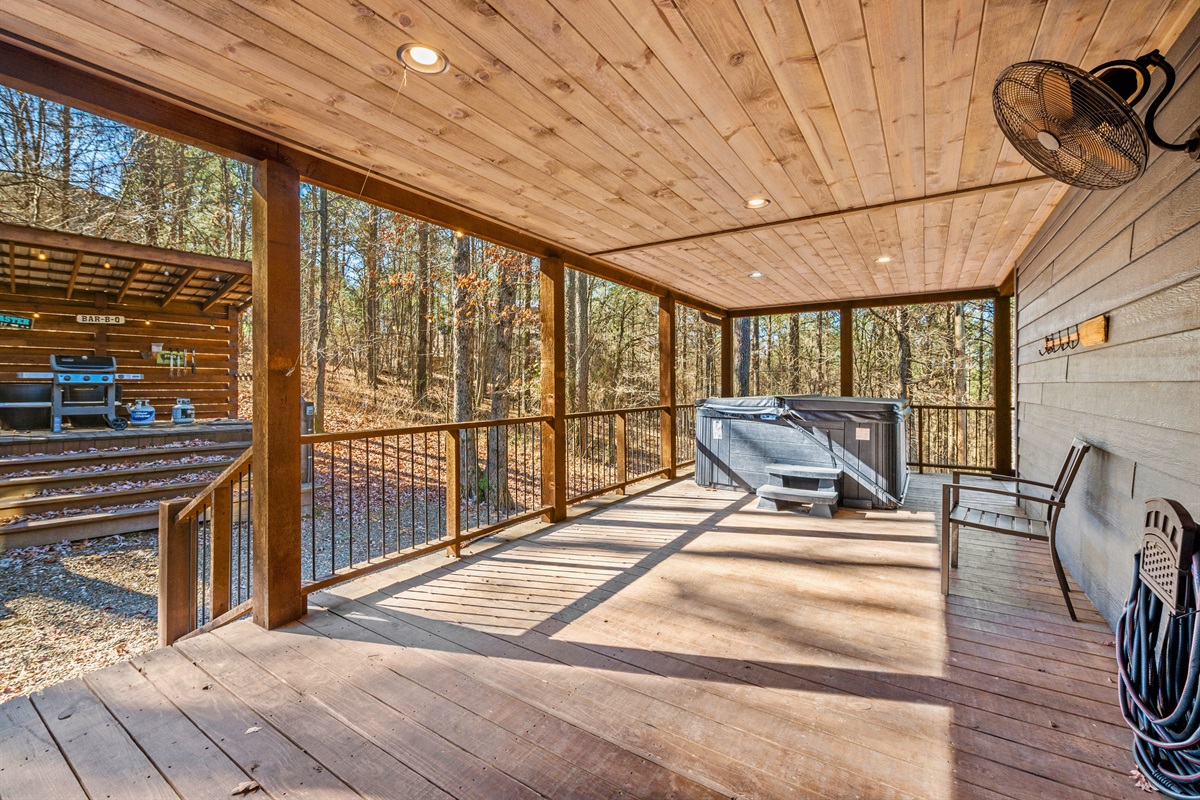 Take a dip in the hot tub after a long day