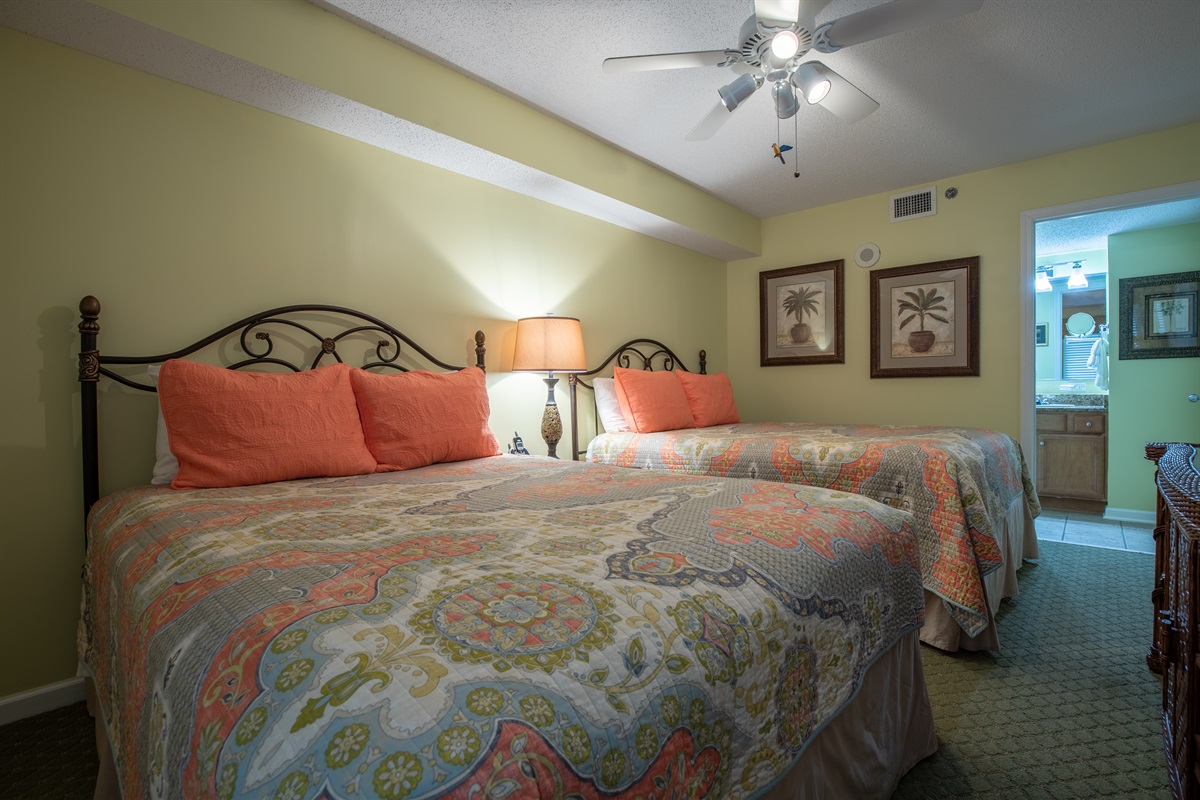 Queen beds in 2nd bedroom