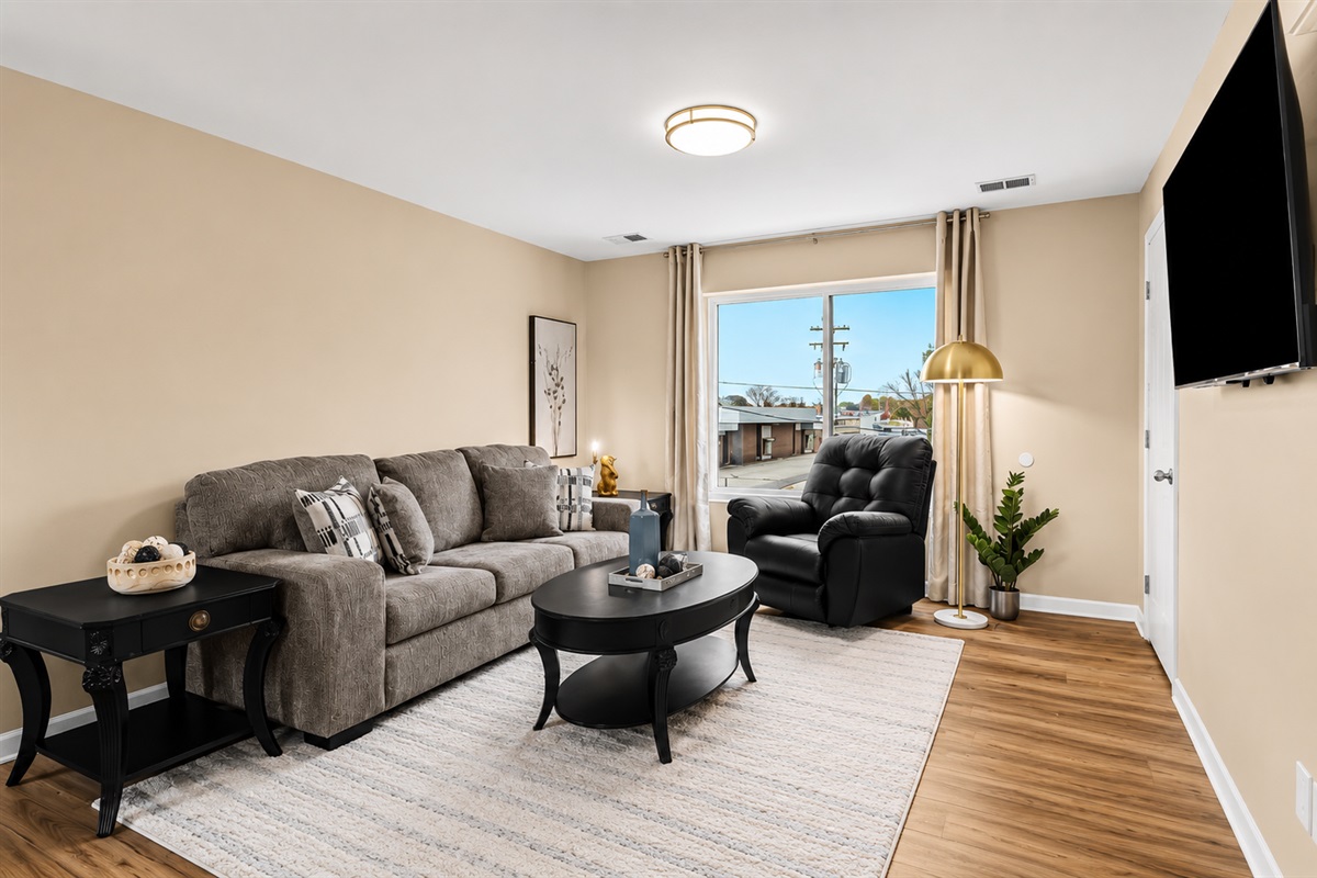 Relax and unwind in our spacious and comfortable living area.