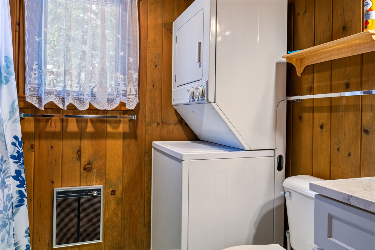 Hall Bathroom - Main Floor - Stacked Washer/Dryer