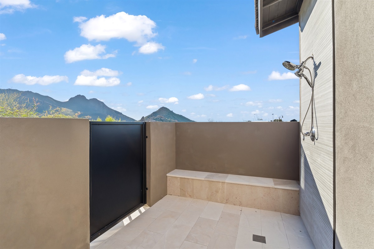 Yes, an outdoor shower.  We thought of everything!  a