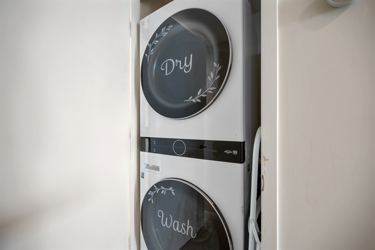 In unit washer and dryer