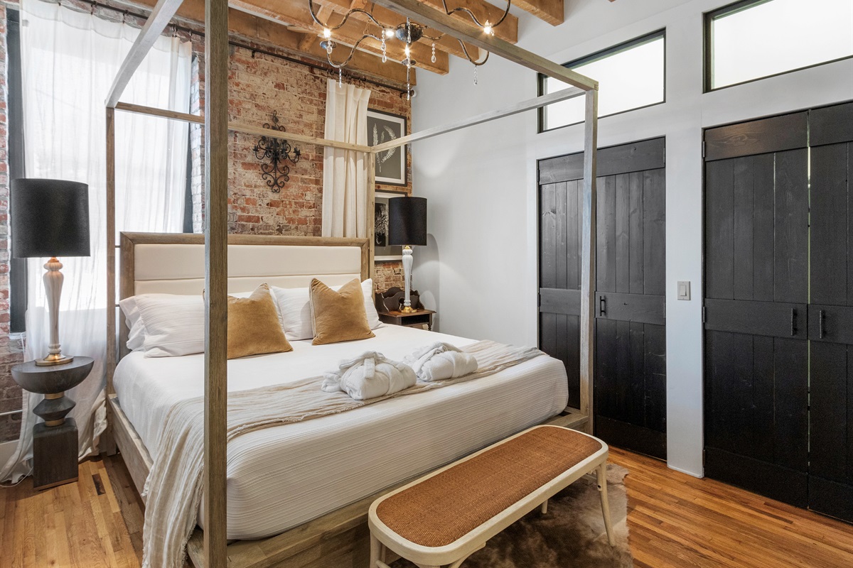 Primary bedroom with King bed