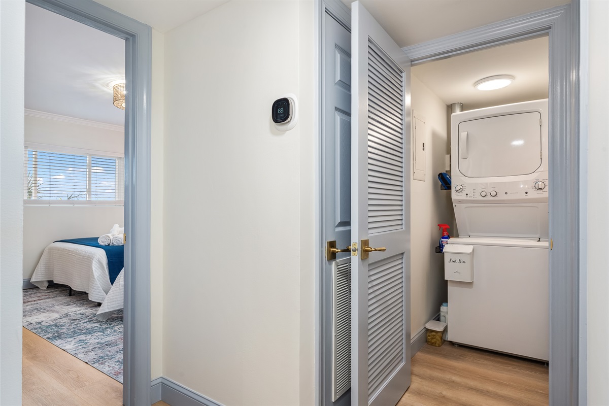 Full laundry setup to keep your beach gear fresh.