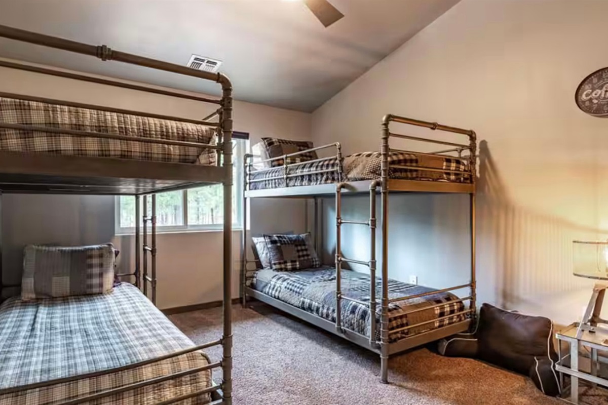 Bunk room perfect for kids, cousins, or extra guests.