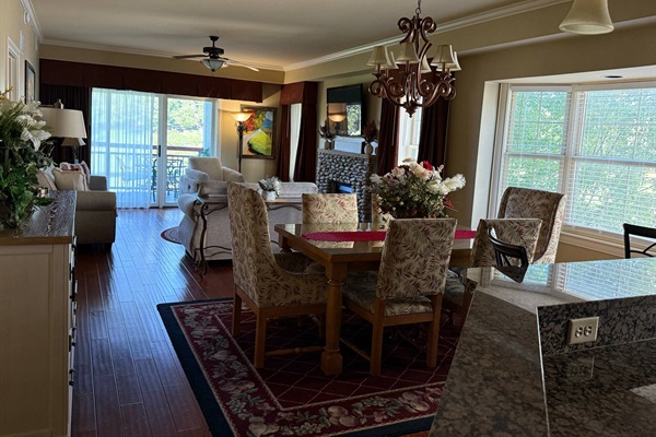 An added bonus for being an end condo is the beautiful bay window in the dining room.