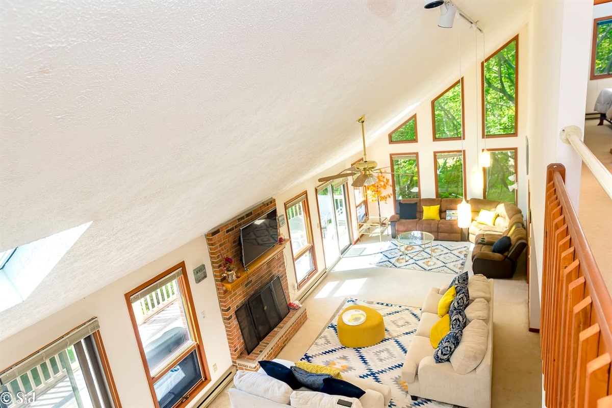 View of living room from 3rd floor