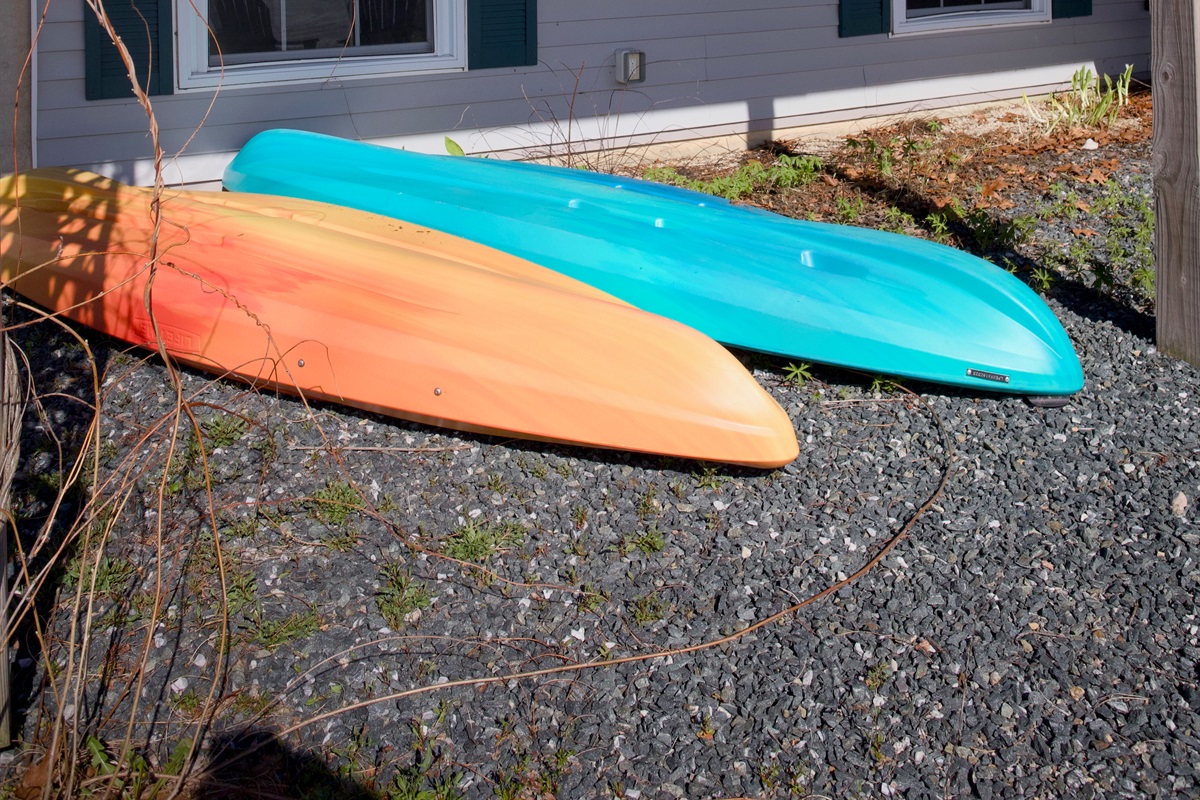 Kayaks for guest use - x2. Launch from our property and go 100 yards across to access a private island you may explore and picnic on! Lake is approx 15' deep in the middle.
