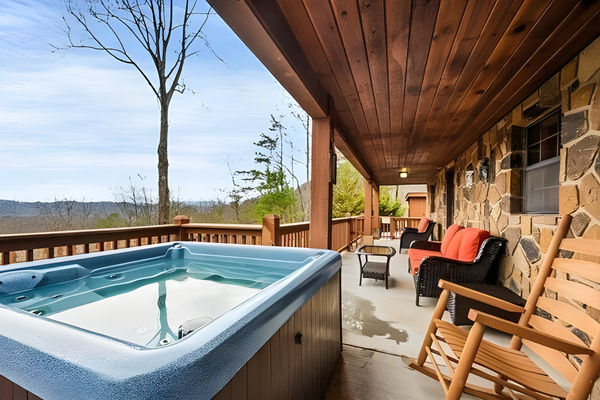 The ultimate relaxation spot. Soak your cares away in the private hot tub, perfectly positioned on the covered deck to take in the fresh mountain air and ridge views.