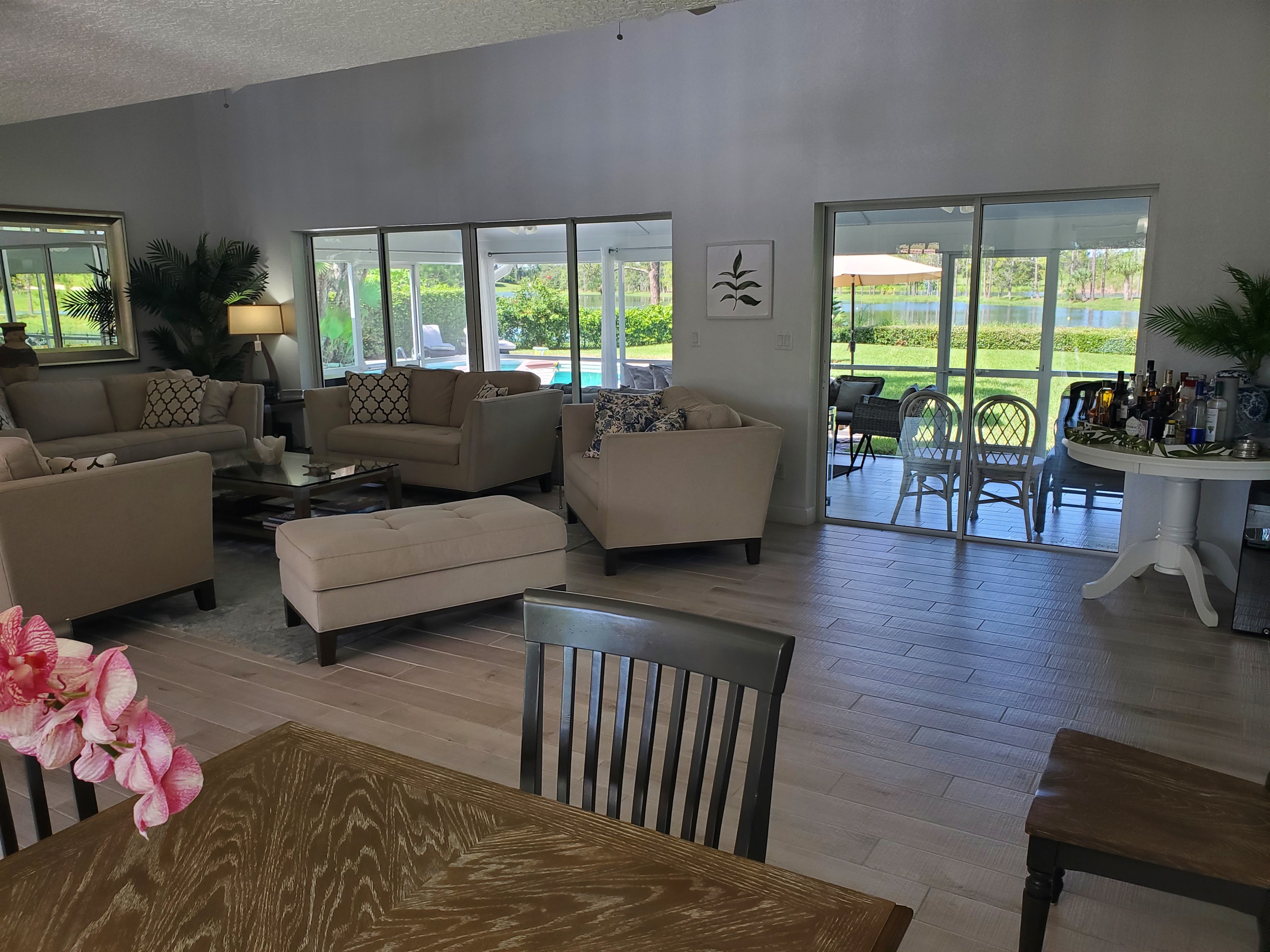 View from indoor dining room 