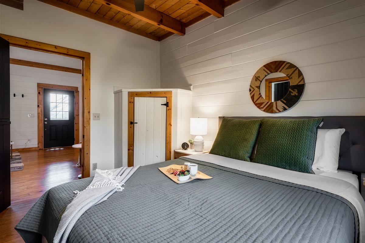 Bedroom (queen bed) on main level. Sleeps 2.