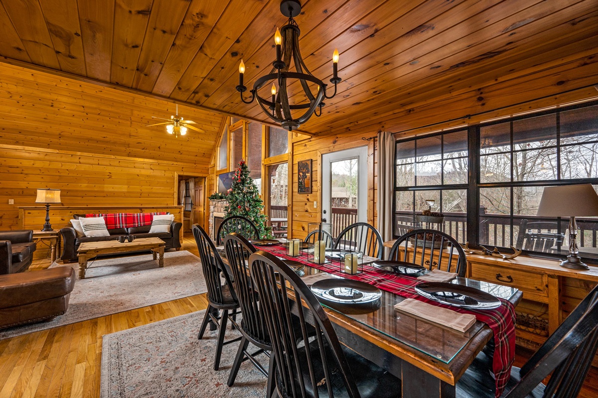 Host your next family dinner in the large Dining Room table that seats 8!