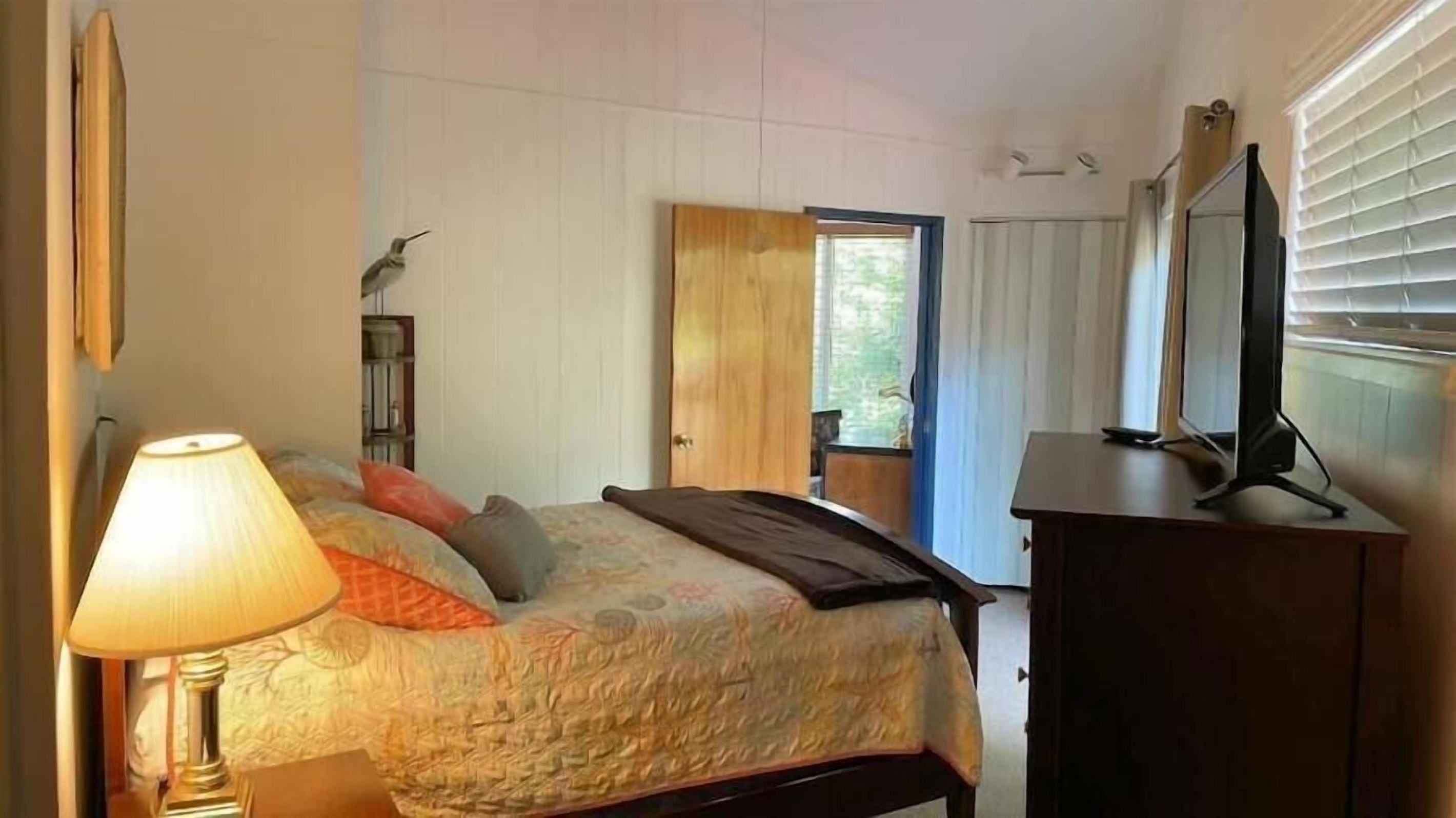 sliding glass door to hot tub