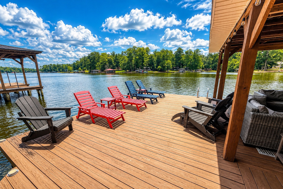 Stunning lake views from the property