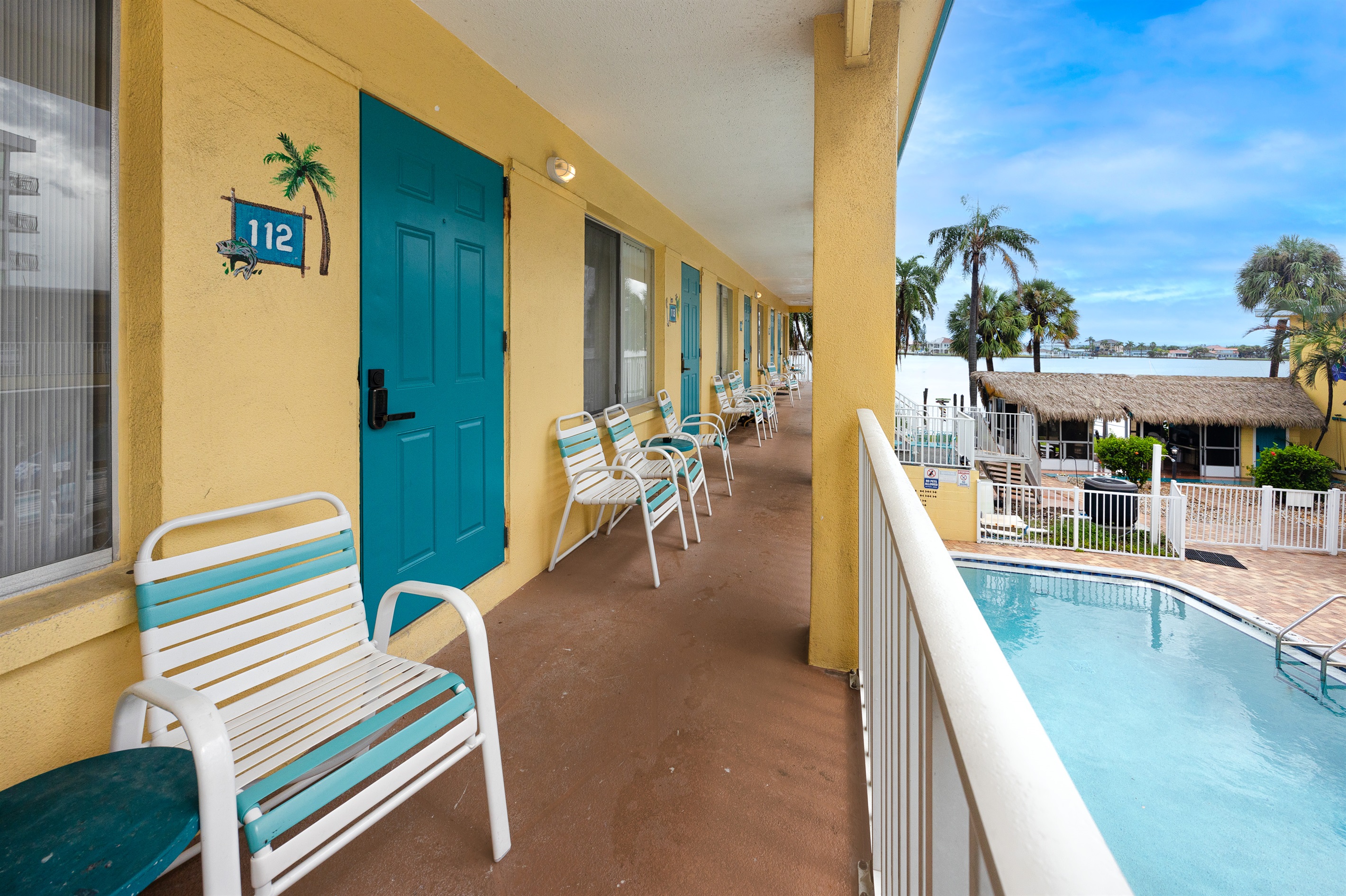 Balcony overlooking the resort area