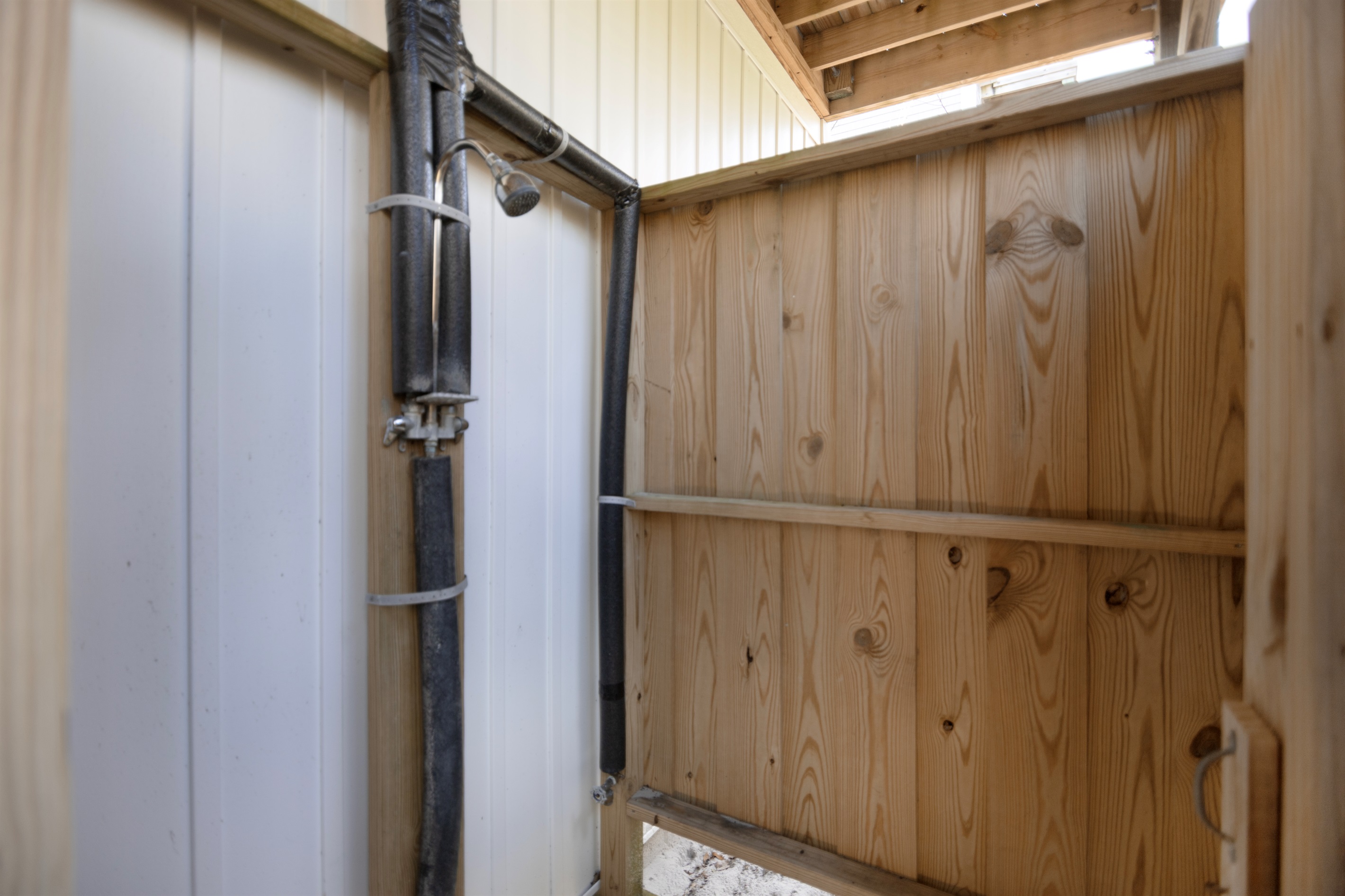 Rinse off sand and salt in your private outdoor shower