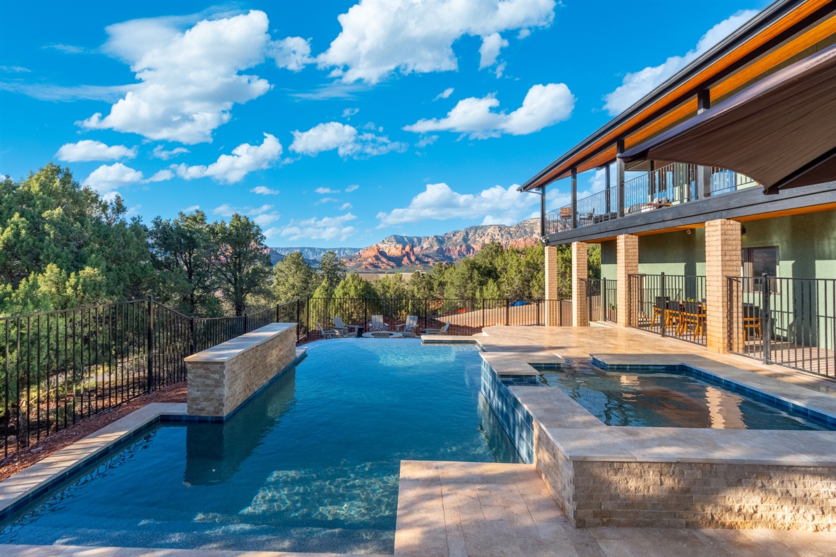 Lounge, soak, and take in endless red rocks views from your own resort-style backyard.